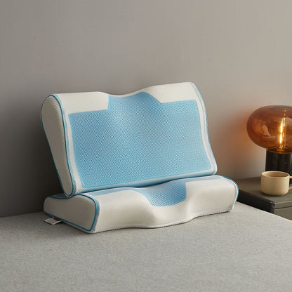 Memory Foam Neck Pillow with Cooling Gel