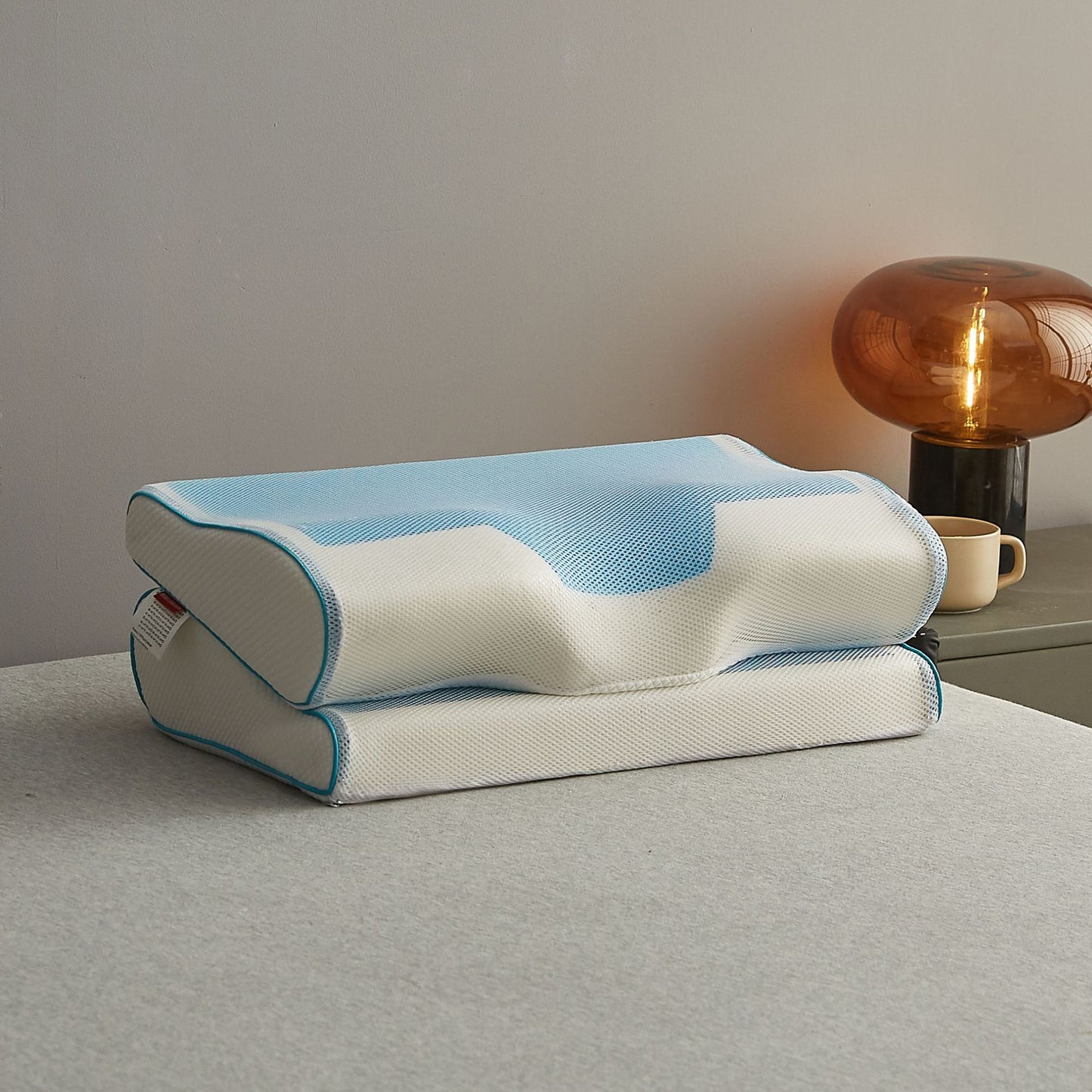 Memory Foam Neck Pillow with Cooling Gel