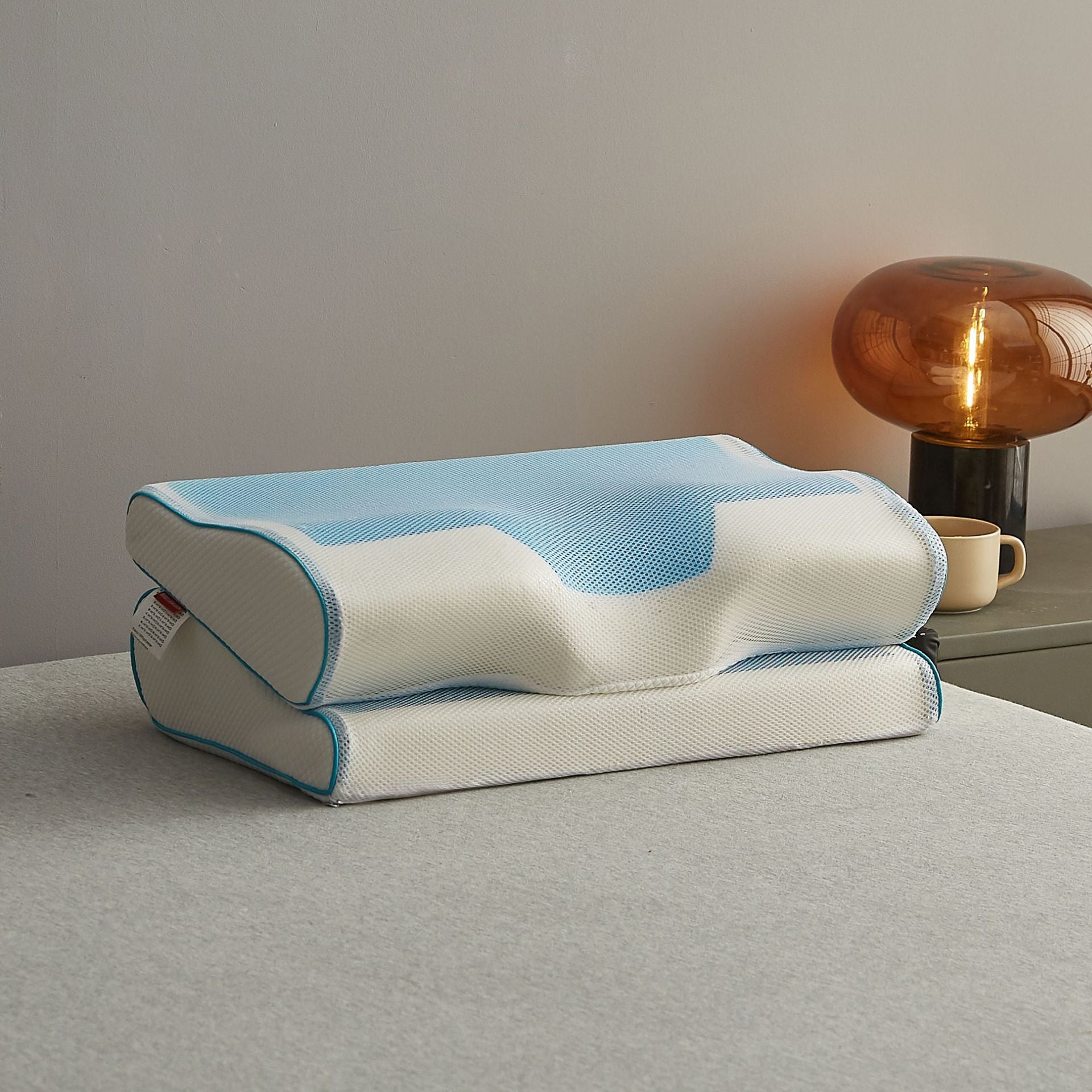 Memory Foam Neck Pillow with Cooling Gel