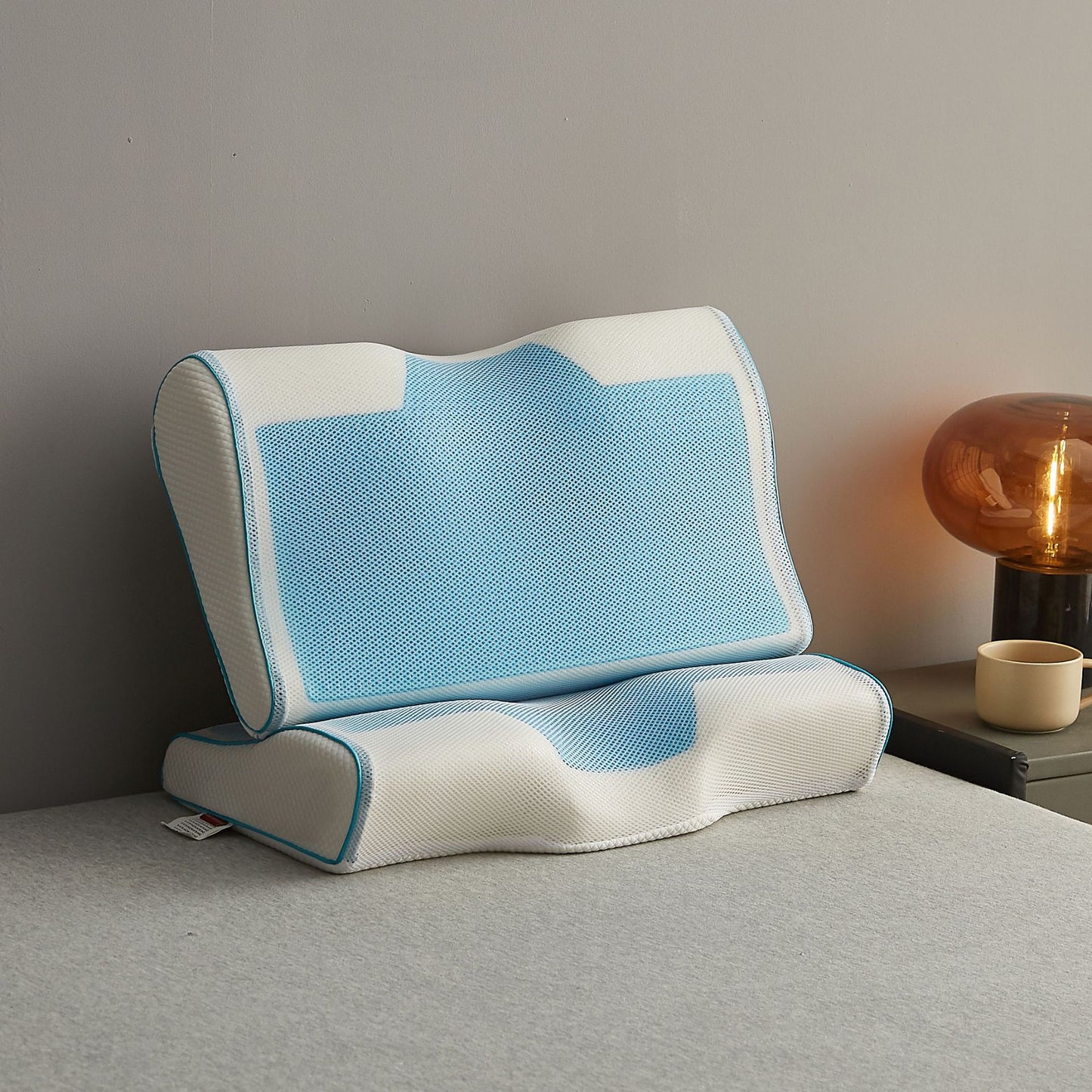 Memory Foam Neck Pillow with Cooling Gel